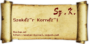 Szekér Kornél névjegykártya